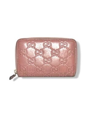 Gucci Microguccissima Pink Leather Zippy Coin Purse Wallet - Made in Italy